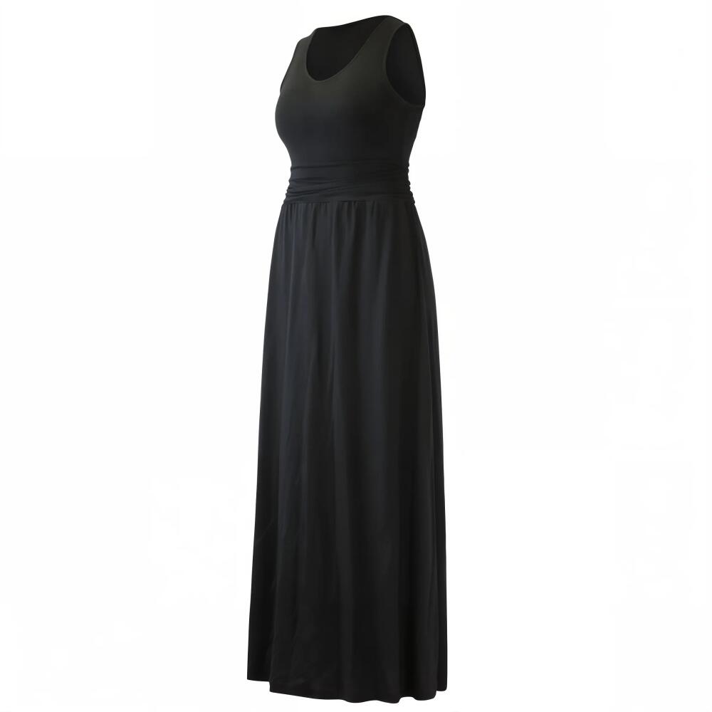 UV Skinz V-Neck Maxi Dress in Black Cover