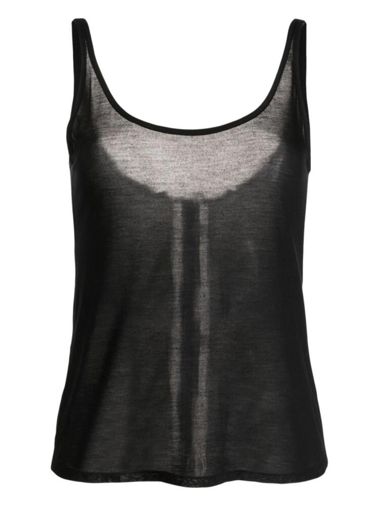 Kiki de Montparnasse Kate semi-sheer tank top - Black Cover