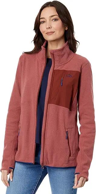 L.L.Bean Pathfinder Performance Fleece Full Zip Jacket (Rosewood/Burnt Mahogany) Women's Clothing Cover