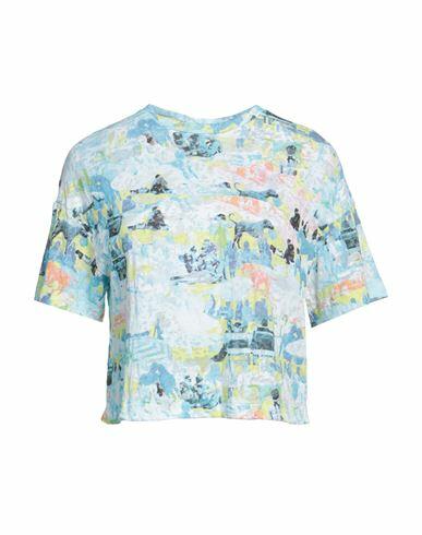 Bimba Y Lola Woman T-shirt Sky blue Cotton, Polyester Cover