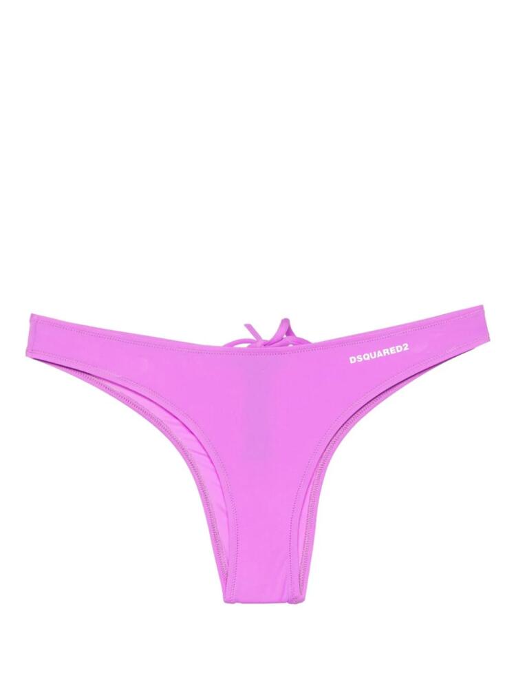 DSQUARED2 gathered-detail bikini bottom - Purple Cover