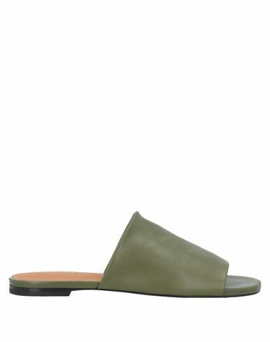 Clergerie Woman Sandals Military green Lambskin Cover