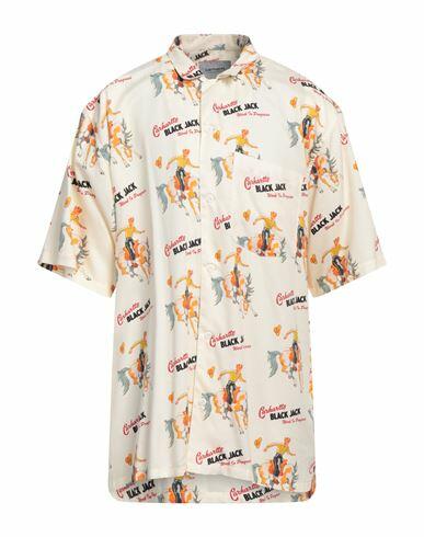 Carhartt Man Shirt Light yellow Cotton, Tencel Cover