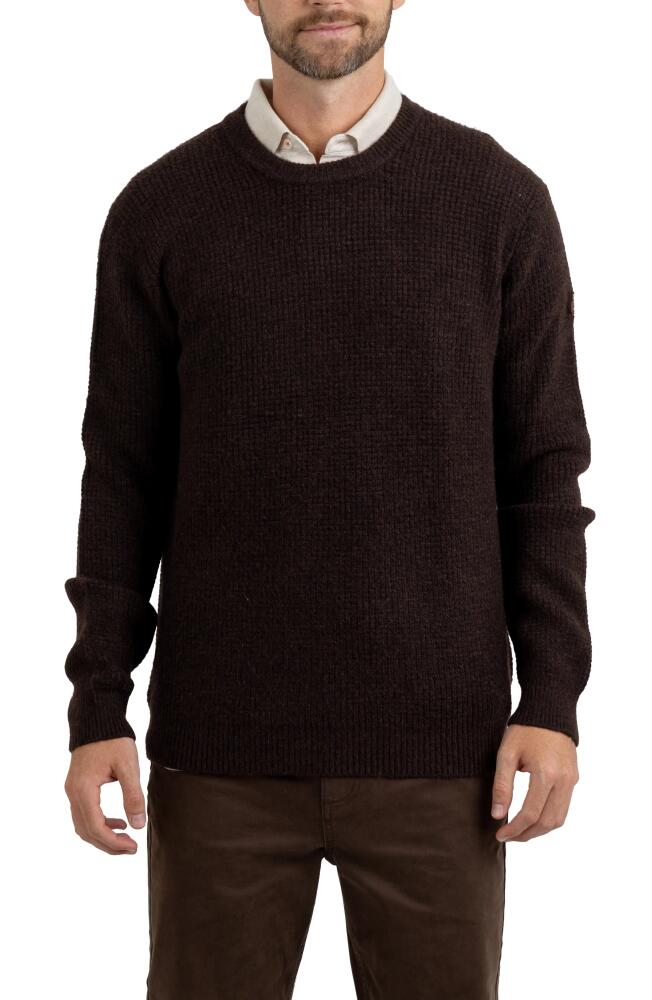 Rainforest Waffle Crewneck Sweater in Dark Brown Cover