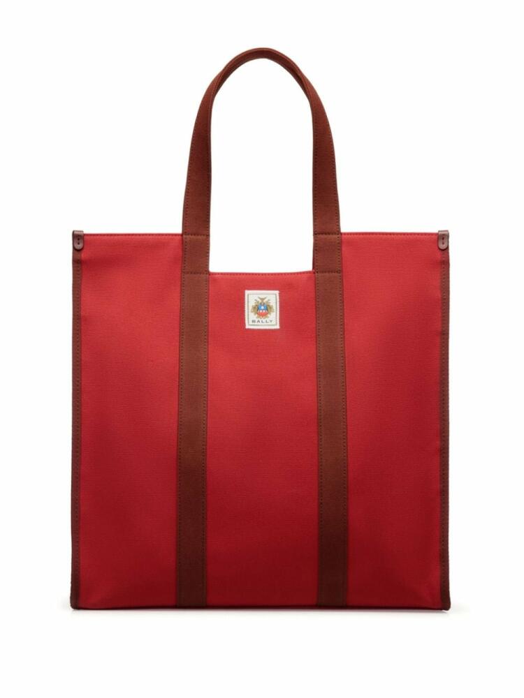 Bally logo-patch tote bag - Red Cover