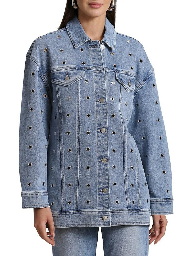 Avec Les Filles Women's Grommet Denim Jacket - Sabine Wash Cover