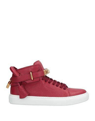 Buscemi Man Sneakers Burgundy Soft Leather Cover