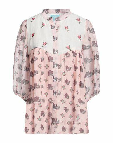 Iconique Woman Shirt Light pink Linen, Cotton Cover