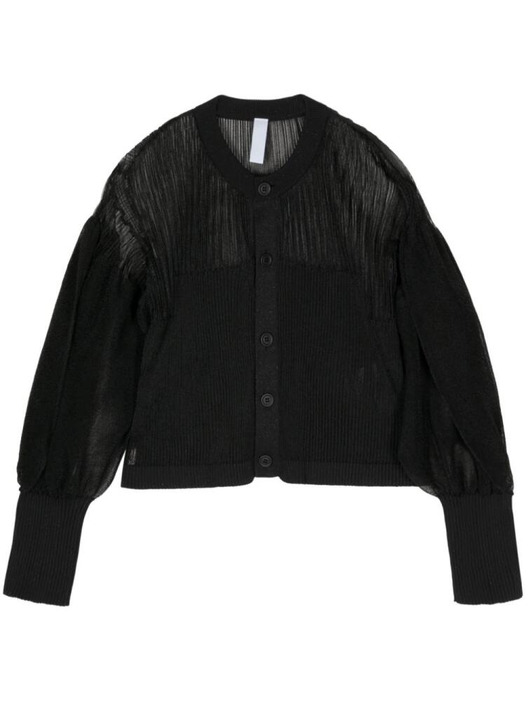 CFCL sheer panelling ribbed cardigan - Black Cover