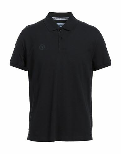 Bikkembergs Man Polo shirt Black Cotton, Elastane, Polyester Cover