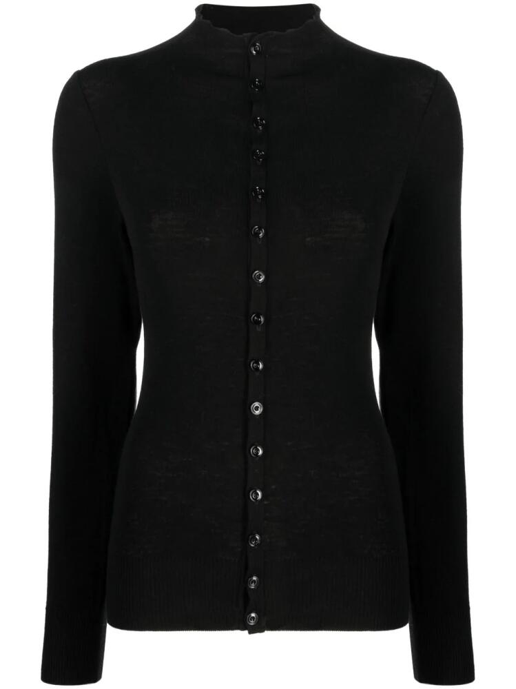 LEMAIRE high-neck wool cardigan - Black Cover