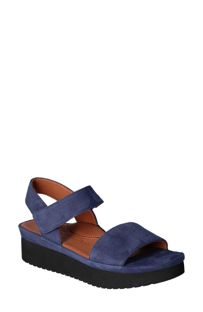 L'Amour des Pieds Abrilla Slingback Platform Wedge Sandal in Navy Cover