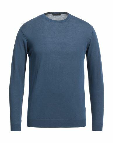 Thomas Reed Man Sweater Slate blue Cotton, Linen Cover