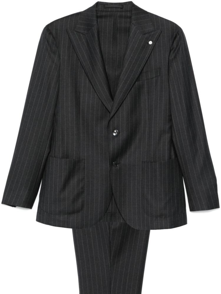 LUIGI BIANCHI MANTOVA striped suit - Grey Cover