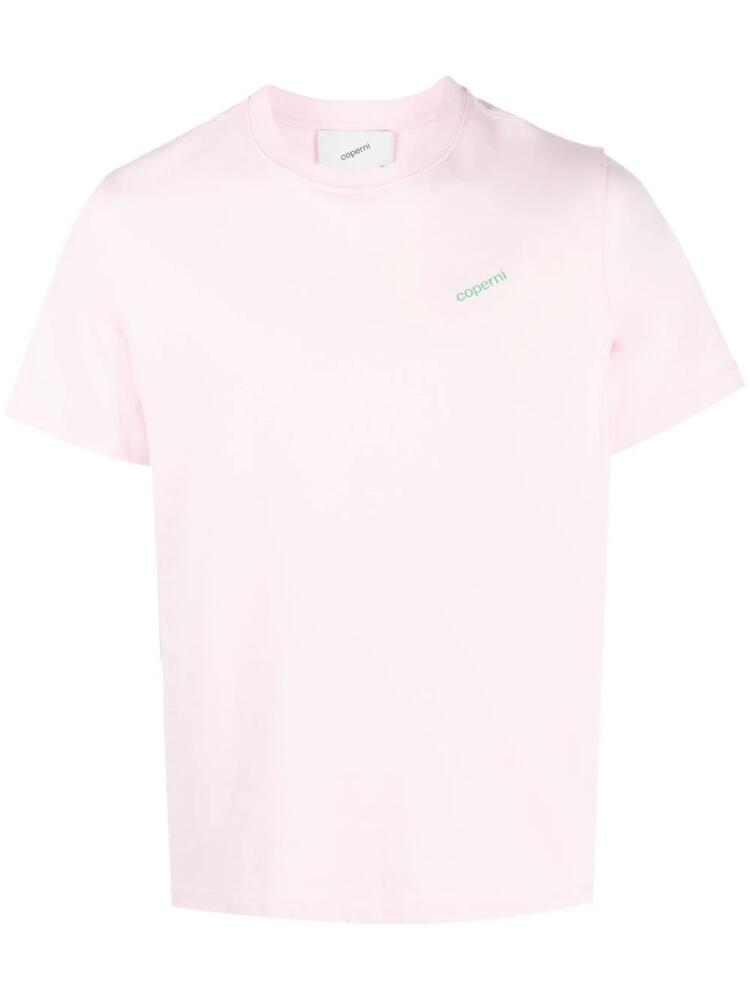 Coperni logo-print cotton T-shirt - Pink Cover