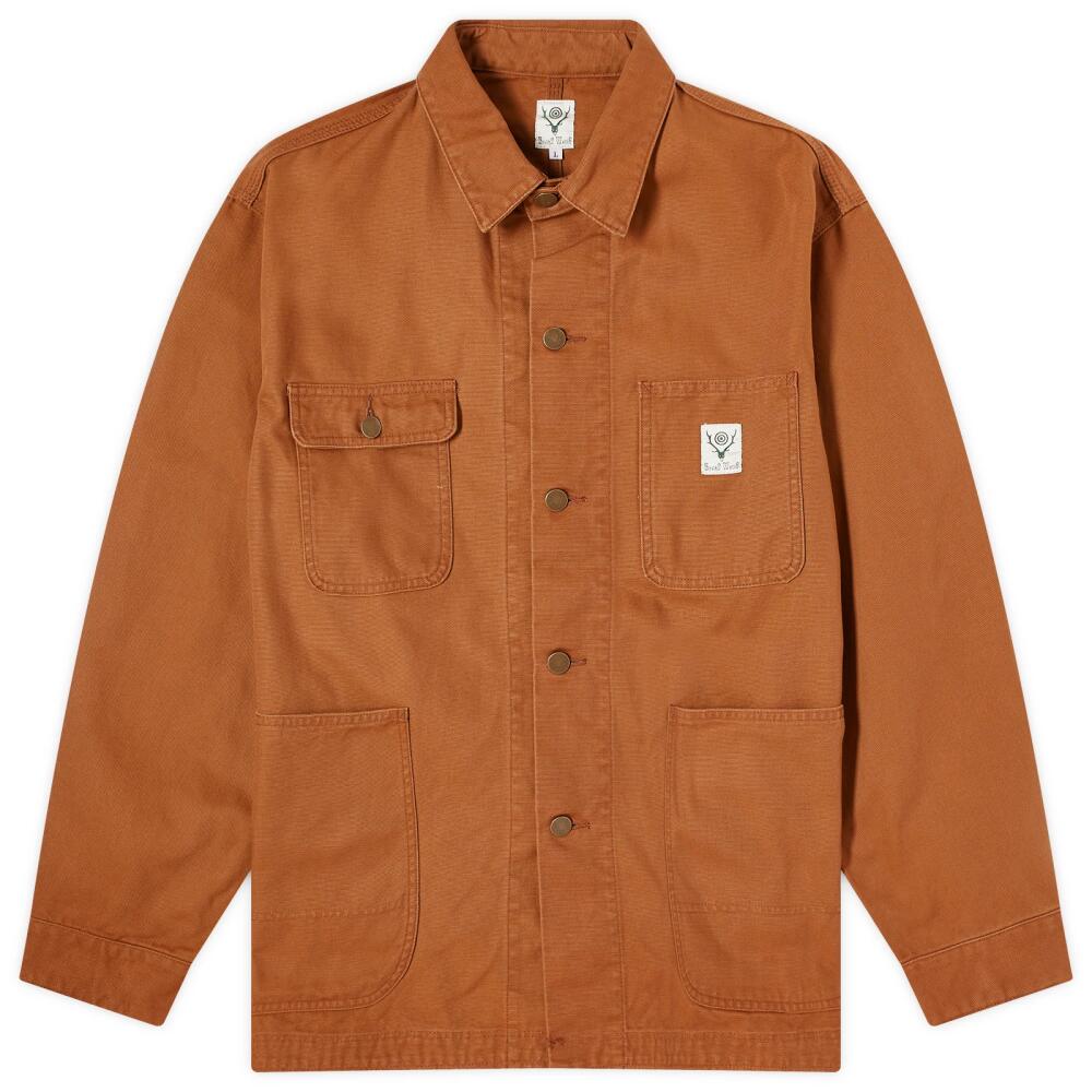 South2 West8 Men's Coverall Jacket in Brown Cover