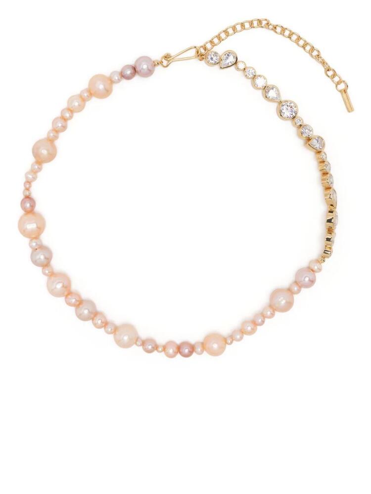 Completedworks pearl and zirconia chain necklace - Gold Cover