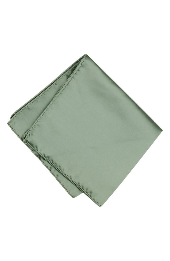 Brooklyn Brigade Solid Satin Pocket Square in Sage Cover