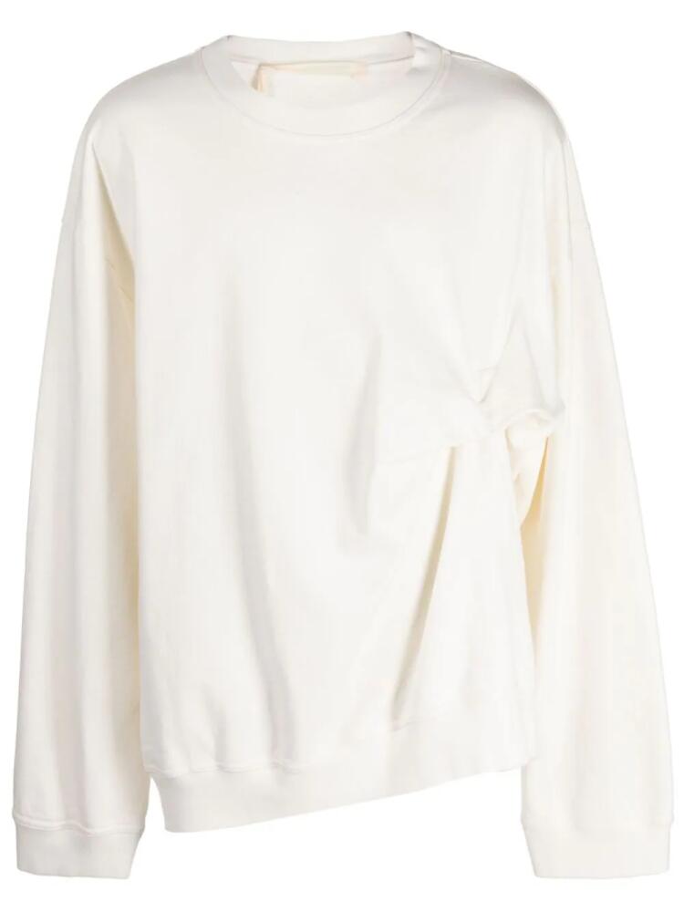 marina yee ruched-detail cotton sweatshirt - White Cover