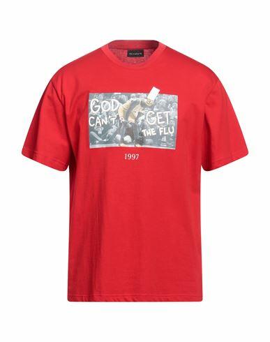 Throwback. Man T-shirt Red Cotton Cover