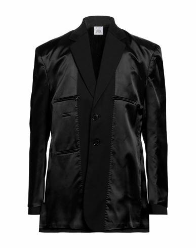 Vetements Man Blazer Black Cotton Cover