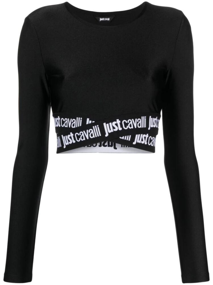 Just Cavalli logo-underband long-sleeve T-shirt - Black Cover