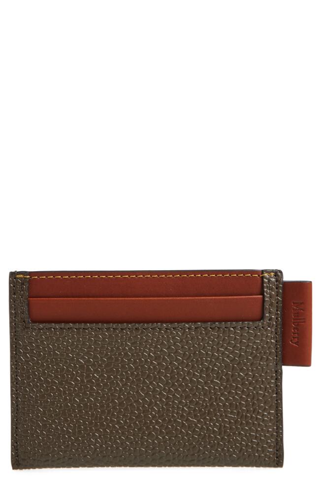 Mulberry Scotch Grain Leather Card Case in Mole-Cognac Cover