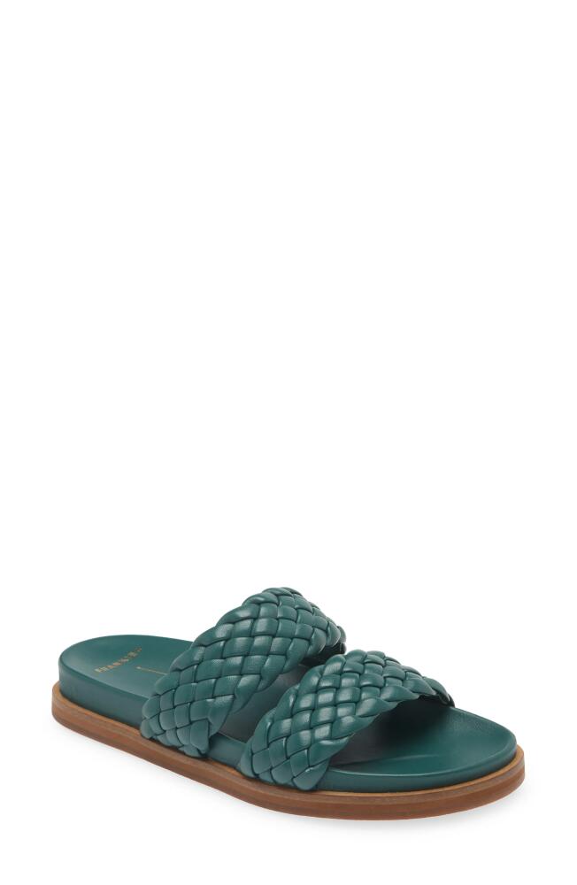 FRANKIE4 Malone Weave Slide Sandal in Spring Green Weave Cover