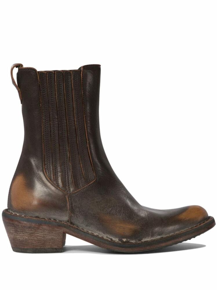 Moma Dallas leather ankle boots - Brown Cover