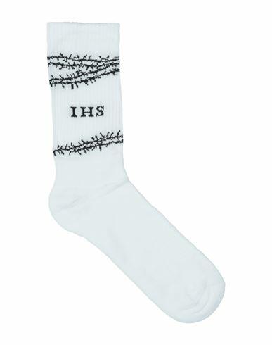 Ihs Man Socks & Hosiery White Cotton, Lycra, Elastane Cover