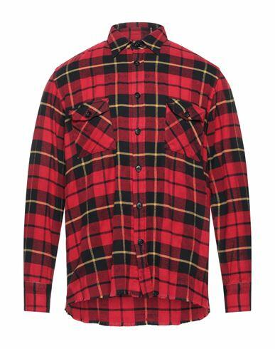 Aglini Man Shirt Red Cotton Cover