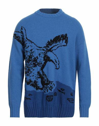 Emporio Armani Man Sweater Blue Wool, Polyamide Cover