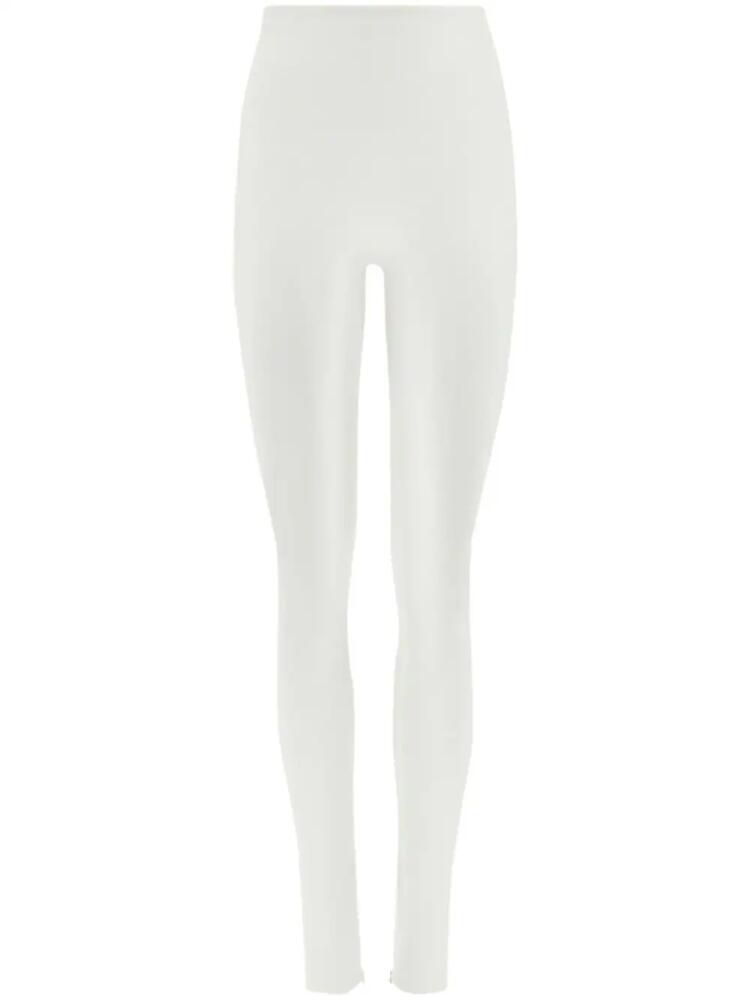 Ferragamo zip-detail knitted leggings - White Cover