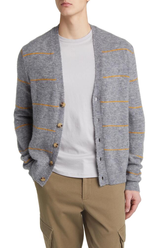 ATM Anthony Thomas Melillo Stripe Cardigan in Heather Grey Combo Cover