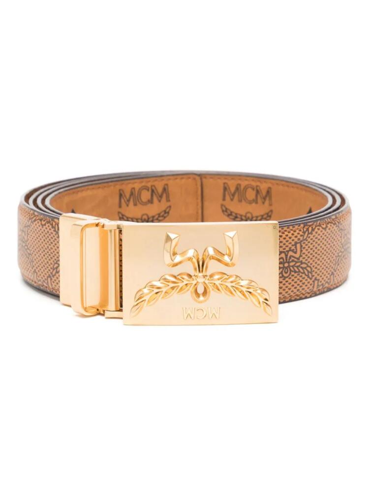 MCM reversible monogram belt - Brown Cover