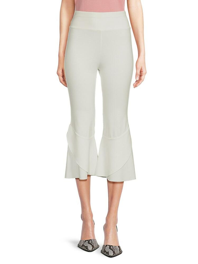 Patrizia Luca Women's Flared Cropped Pants - Off White Cover