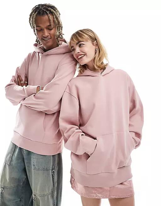 COLLUSION Unisex hoodie in dusty pink Cover