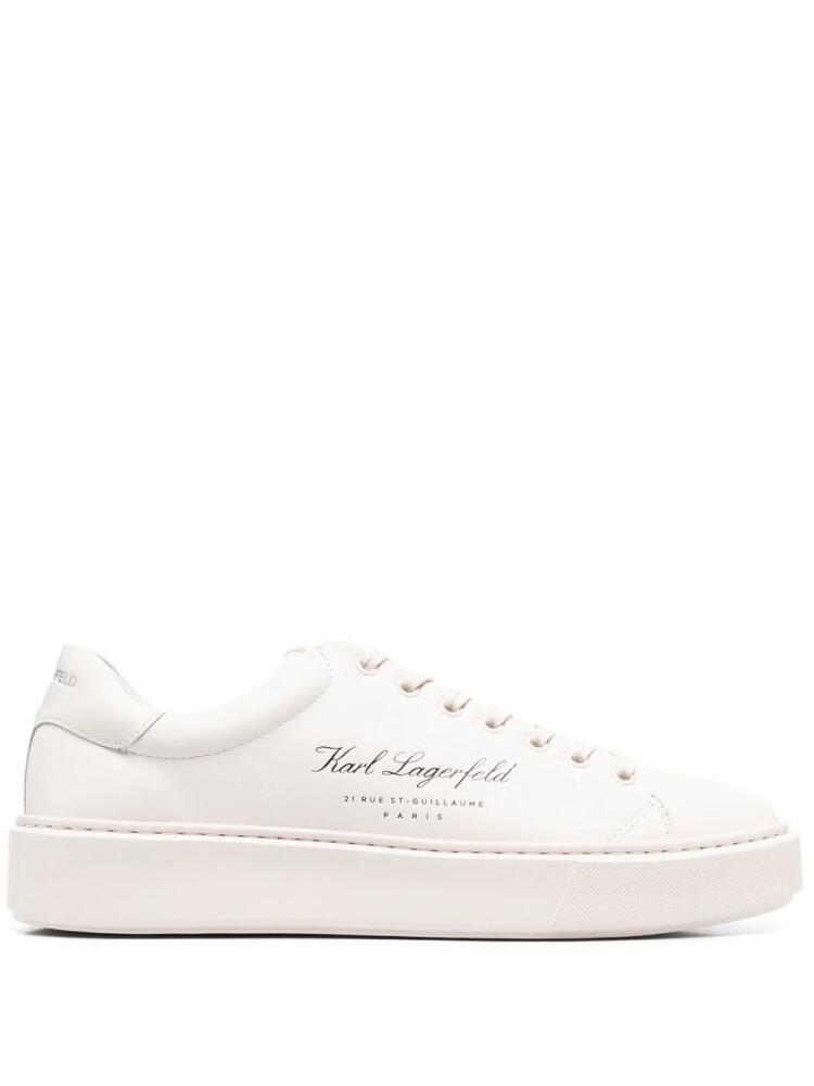 Karl Lagerfeld leather low-top sneakers - White Cover