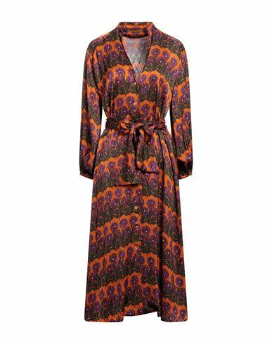 Siyu Woman Midi dress Orange Viscose Cover