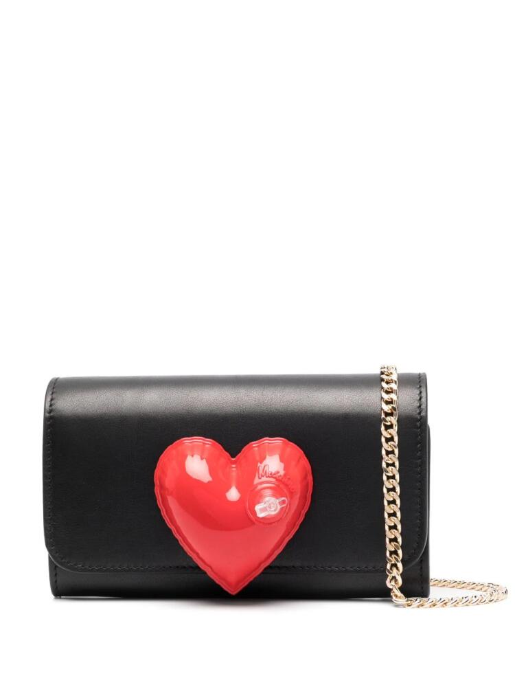 Moschino insuflated-heart foldover wallet - Black Cover