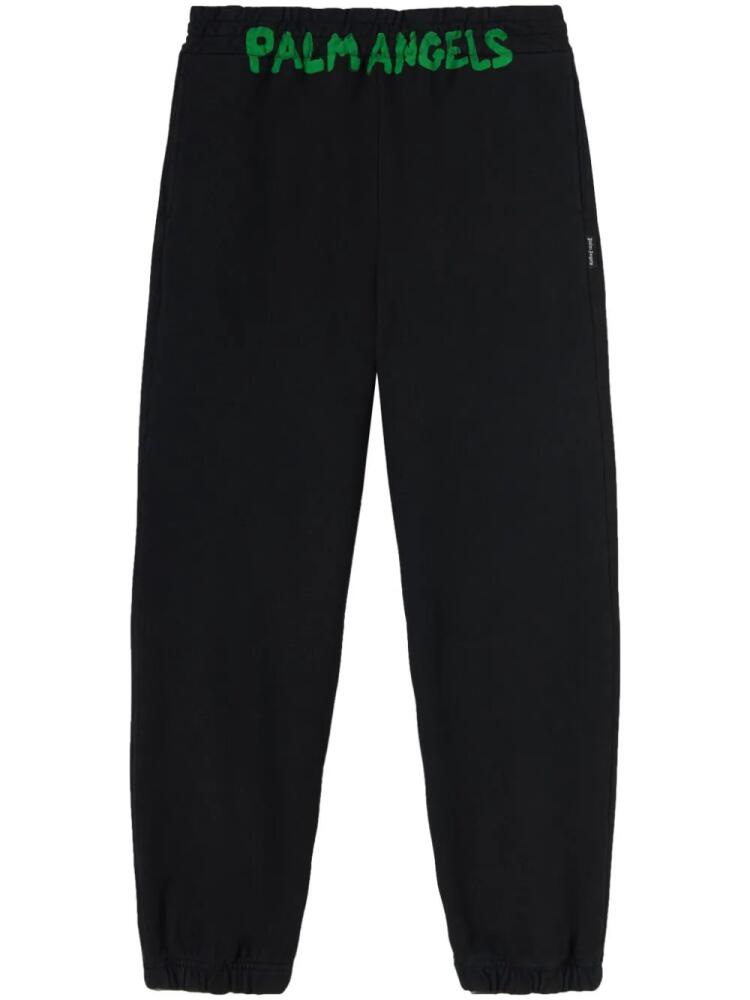 Palm Angels logo-print track pants - Black Cover