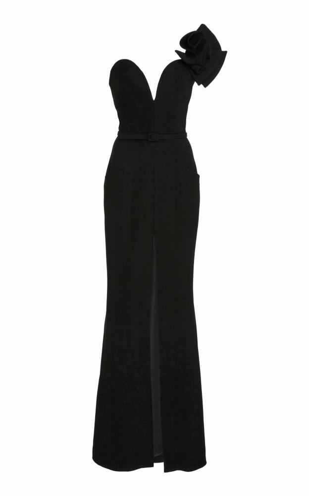 Zuhair Murad - Asymmetric Cady Maxi Dress - Black Cover