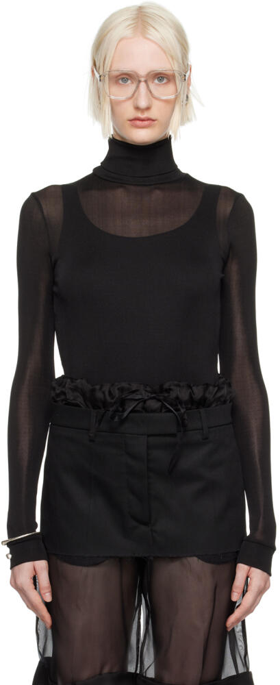 Maison Margiela Black High-Neck Bodysuit Cover