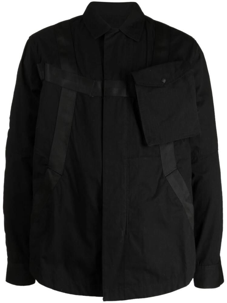 Maharishi tape-detail shirt jacket - Black Cover