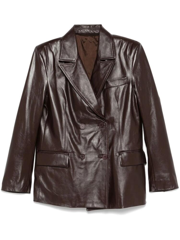 Salvatore Santoro leather blazer - Brown Cover