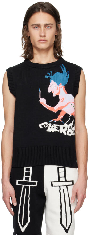 Charles Jeffrey LOVERBOY Black Graphic Vest Cover