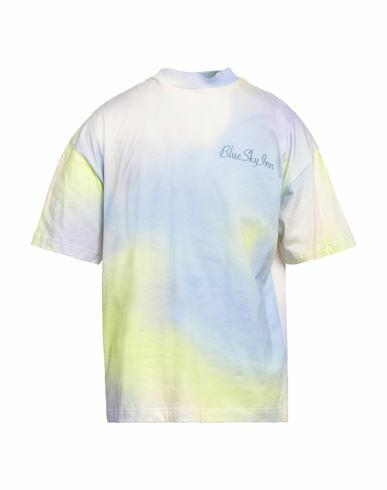 Blue Sky Inn Man T-shirt Light blue Cotton Cover