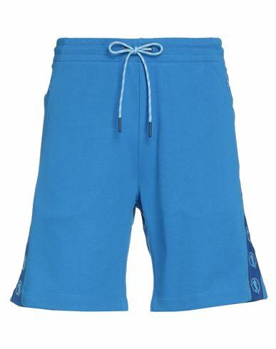 Bikkembergs Man Shorts & Bermuda Shorts Azure Cotton, Polyester Cover