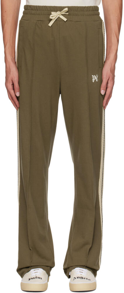 Palm Angels Taupe Monogram Track Pants Cover