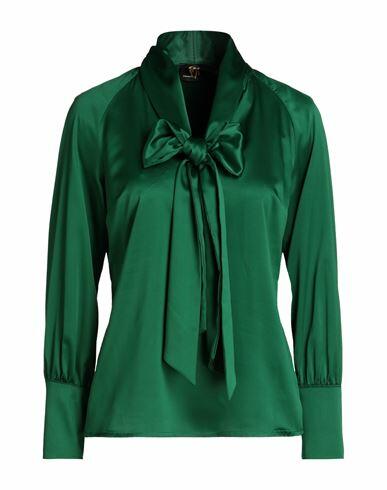 Gai Mattiolo Woman Top Emerald green Polyester, Elastane Cover